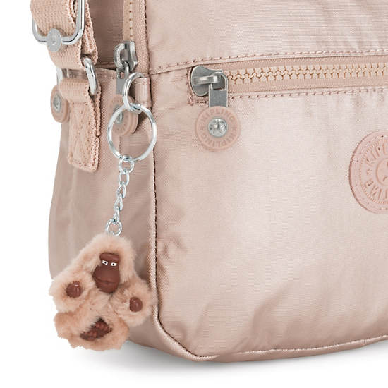 Kipling Keefe Metallic Crossbody Bags Quartz Metallic | CA 1184PJ